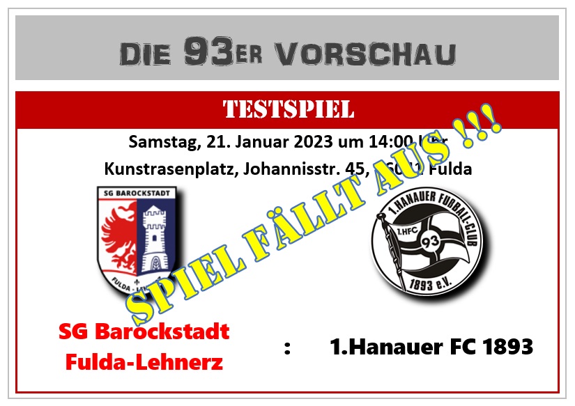 Plakat Barockstadt Fulda Absage