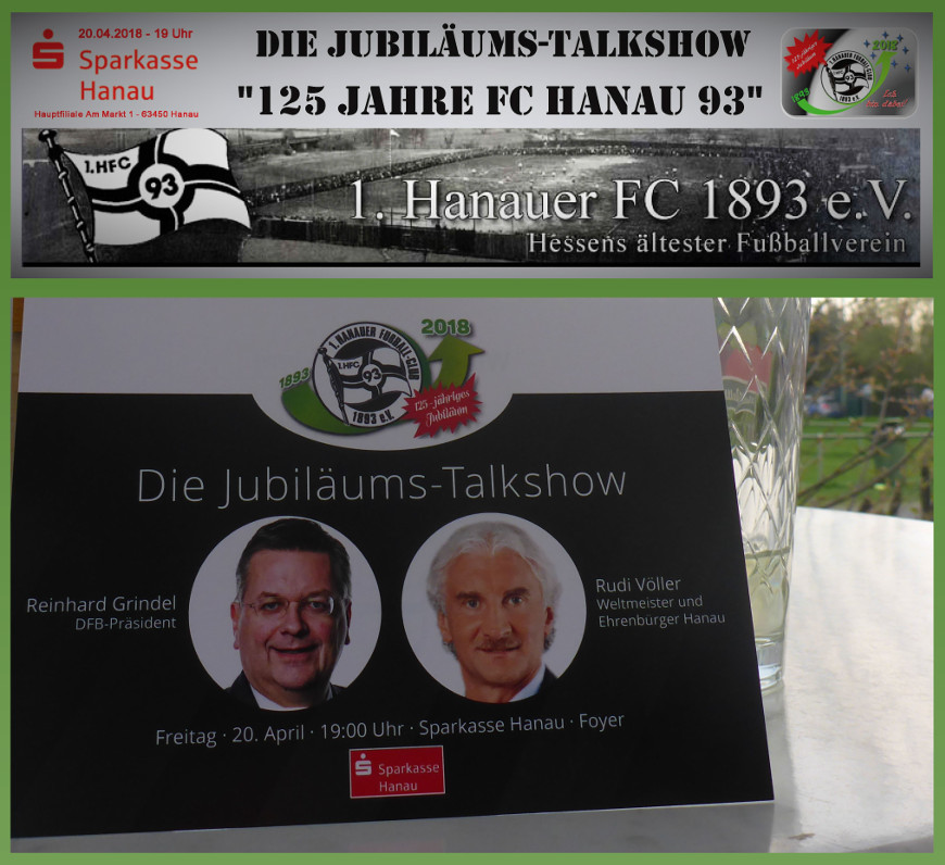 Jubiläumstalkshow am Freitag den 20. April im Foyer der Sparkasse Hanau